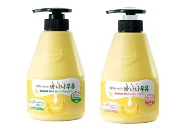 Bundle of KWAILNARA  Banana Milk Body Cleanser & Body Lotion 560g each