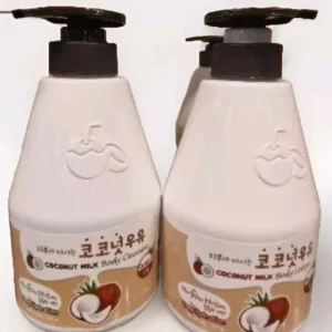 Kwailnara Coconut Milk  Body Lotion & Body Cleanser Korean Beauty 560g Each