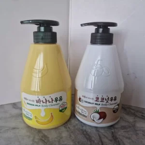 Kwailnara Korean Milk  Body Wash Cleanser Mix ( Banana & Coconut Milk) 560g