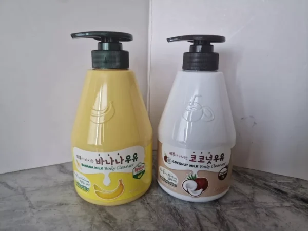 Kwailnara Korean Milk  Body Wash Cleanser Mix ( Banana & Coconut Milk) 560g
