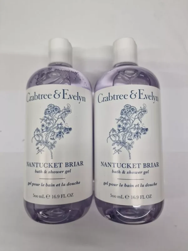 Crabtree & Evelyn  Nantucket Briar Bath & Shower Gel 500ml (Pack Of 2)
