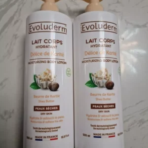 Evoluderm Hydrating &
  Moisturising Shea Butter Body Lotion Dry Skin 500ml X 2