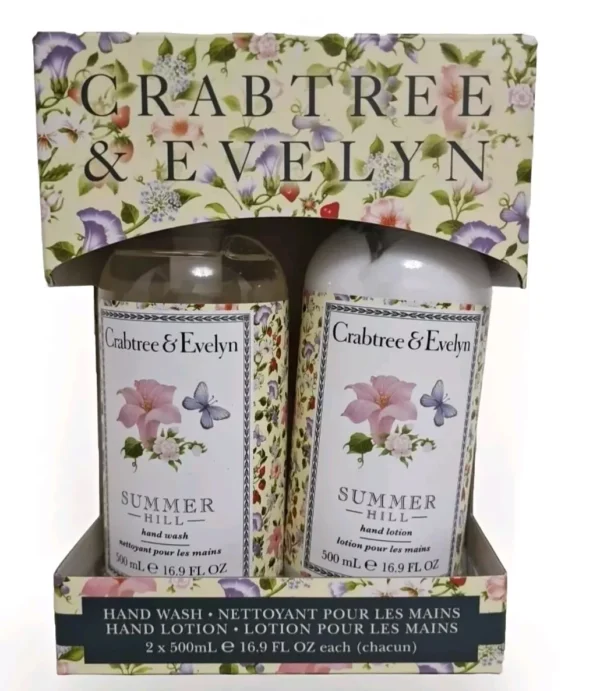 Crabtree & Evelyn  Summer Hill Hand Lotion & Hand Wash Christmas Gift Set