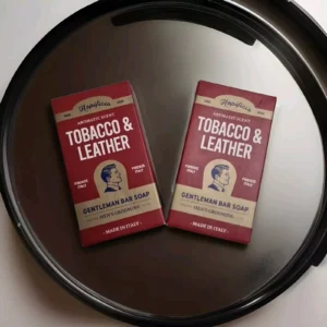 2 X HOPIFICIO Men’s
  Grooming Tobacco & Leather Body Bar Soap Made in Italy 260g