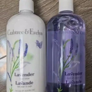 Crabtree & Evelyn
  Lavender Shower Gel Body Lotion Set 500ml Each New