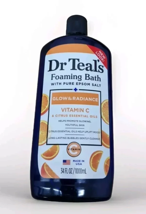 Dr Teal's Foaming Bath  Glow&Radiance with Vitamin C and Citrus Essential Oils 1L