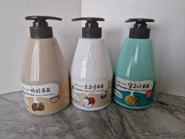 Kwailnara Korean Milk  Body Wash Cleanser Mix ( Coffee, Dalgona & Coconut) 560g