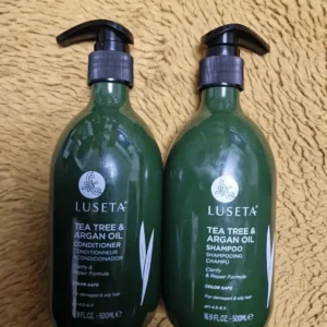 Luseta Tea Tree &
  Argan Oil Shampoo and Conditioner for Oily Hair 500ml X 2