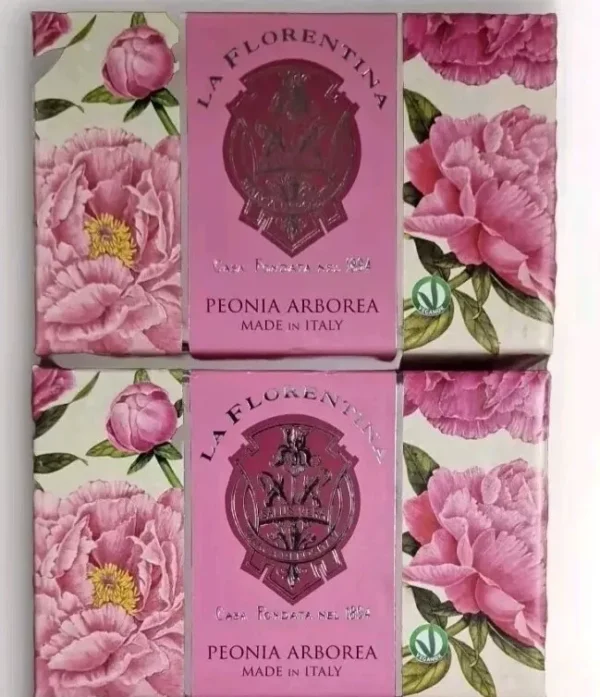 La Florentina Peonia  Arborea Soap 300g Made in Italy ( Pack Of 2)