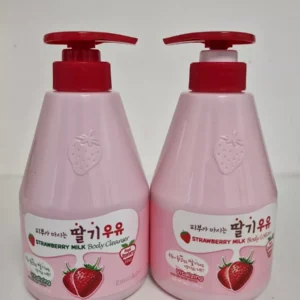 Kwailnara Welcos korean  Strawberry Milk Body Cleanser + body milk Lotion