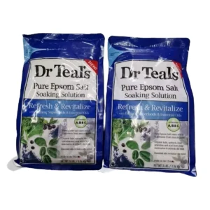 Dr Teal’s Refresh
  Revitalise Pure Epsom Soaking Bath Salts 1.36kg Pack Of 2