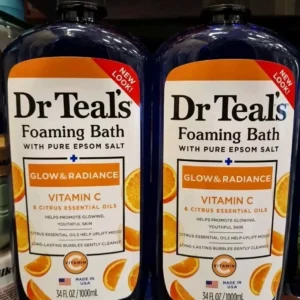 Dr Teal’s Foaming Bath
  Glow&Radiance with Vit. C & Citrus Essential Oils 1L X 2