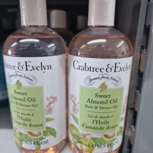 2 x Crabtree & Evelyn
  Sweet Almond Oil Bath and Shower Gel 500ml. Gift Set