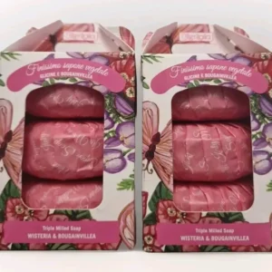 ITERITALIA Triple Milled
  Soap Glicine & Bougainvillea. 3 by 100g (Pack Of 2)