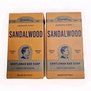 2 x HOPIFICIO Aromatic
  Scent Gentleman Bar Soap SANDALWOOD Men’s Grooming