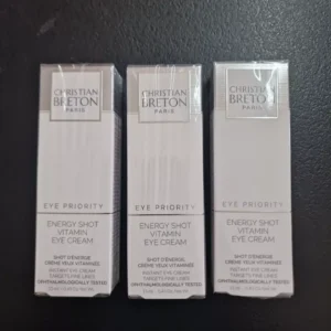 Lot Of 3 Christian Breton
  Paris Eye Priority Energy Shot Vitamin Eye Cream 15 ml