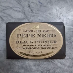 Sapone Bar Soap Black
  Pepper 275g. Made In Italy