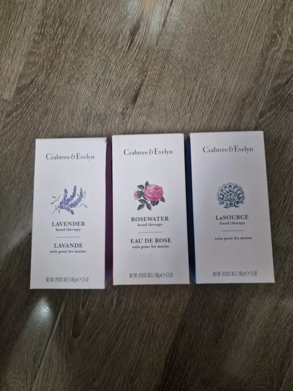 Crabtree & Evelyn  ROSEWATER, LA SOURCE & LAVENDER Hand Therapy 3.5 oz 100g