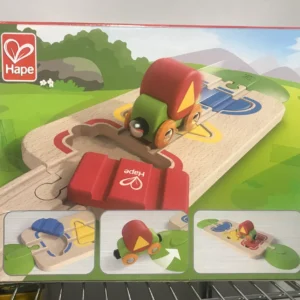 Colour And Shape Sorting
  Track By Hape, Wooden Train Railway Accessory new boxed