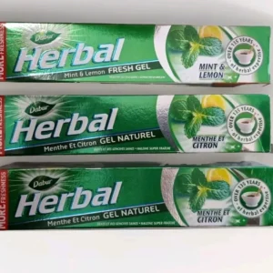 Dabur Herbal Mint &
  Lemon Toothpaste Healthy Teeth & Gums Super Fresh 3 x 130g