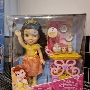 NEW Disney Princess BELLE
  Toddler Doll with 7-PC TEA SET – SMALL TEAR IN PKG,