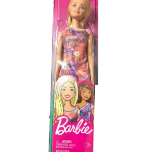 Barbie beautiful Orange
  Dresses GHT24 – Blonde Hair in Tropical Orange Dress