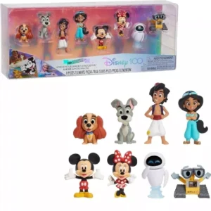 Disney 100 Years of Love
  Aladdin Jasmine Wall-E Lady Tramp Minnie Mickey EVE Toy