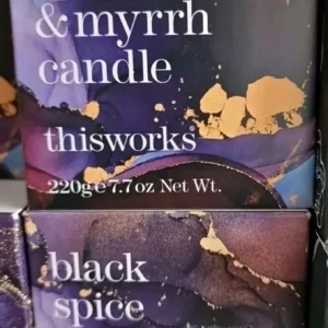 Lot Of 2 THIS WORKS Black
  Spice & Myrrh Candle 220g Luxury Home Gift