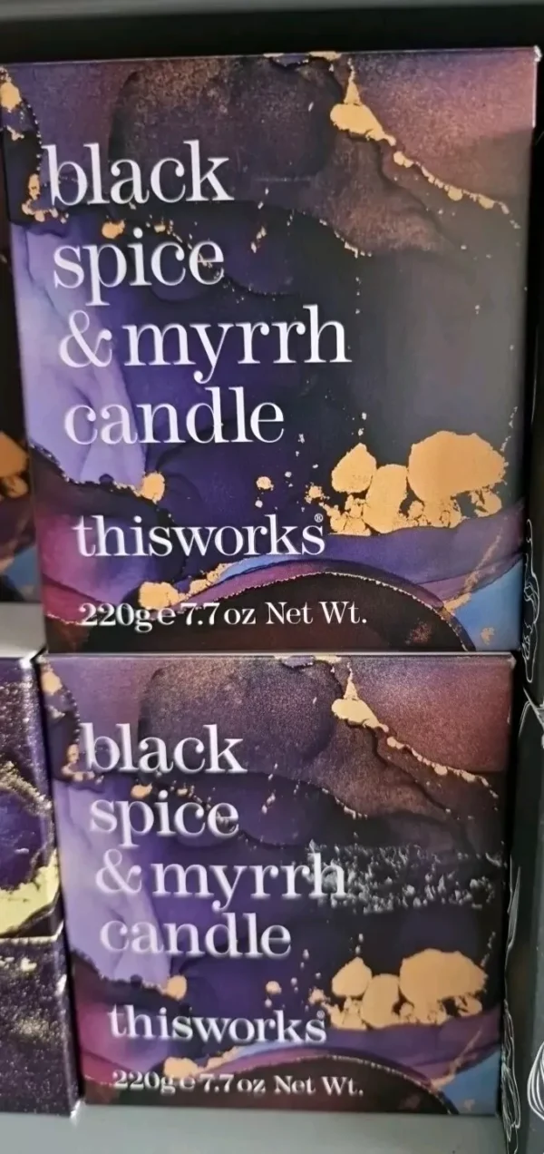 Lot Of 2 THIS WORKS Black  Spice & Myrrh Candle 220g Luxury Home Gift