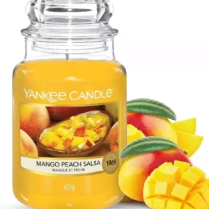 Yankee Candle Scented
  Candle, Mango Peach Salsa Large Jar Candle 150hr Burn Time