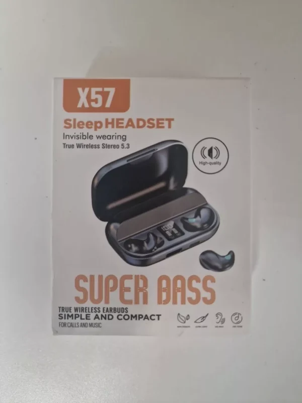 Invisible Sleep Wireless  Earphone X57 Waterproof, Earbuds Sense-Free to Wear FP