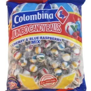 Colombina Jumbo Balls
  Cherry & Blue Raspberry Mix – 120 count