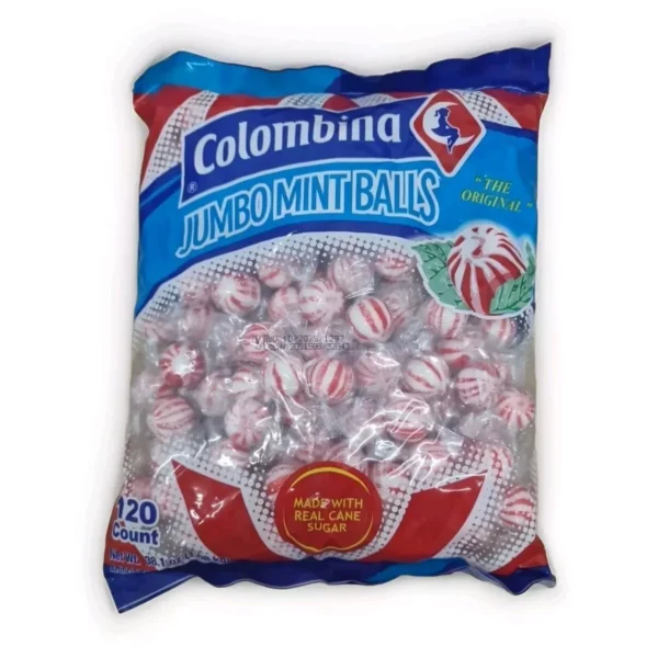 Colombina Jumbo Mint  Balls Original Sweets For Kids Treats Party 120pcs 1 Bag
