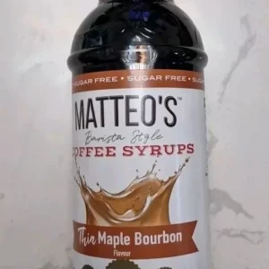 Matteo’s Sugar
  Free Coffee Syrup, Maple Bourbon, 750 ml, New