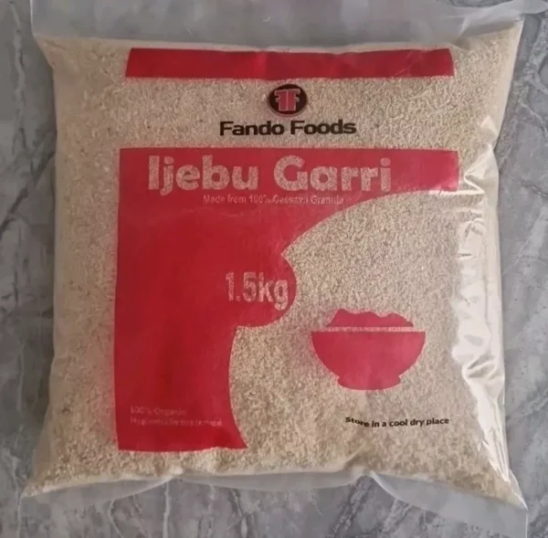 Fando  Foods Ijebu Garri 1.5kg - Product of Nigeria