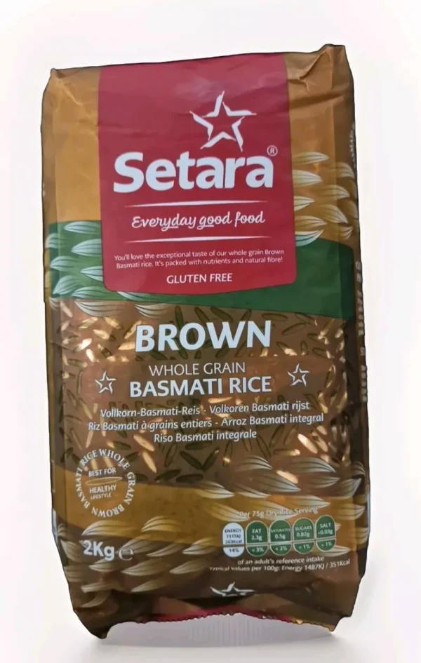 Setara Brown  Whole Grain Basmati Rice 2kg