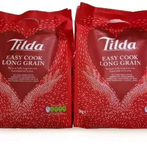 2 Bags Of  Tilda Easy Cook Long Grain Rice Perfectly Fluffy ( 5kg By 2)