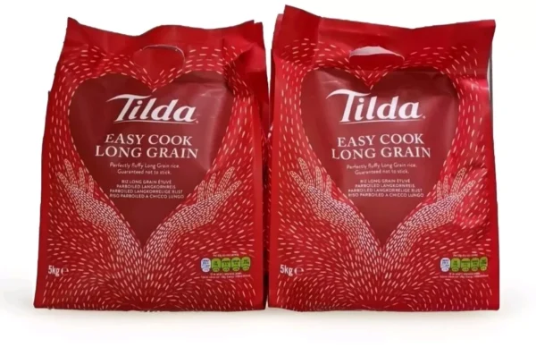 Tilda Easy Cook Long Grain Rice Perfectly Fluffy ( 5kg By 2)