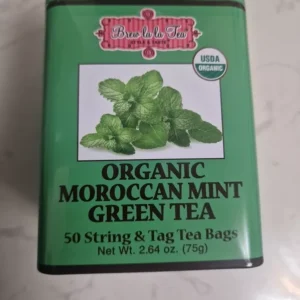 Brew La La
  Organic Green Tea -Moroccan Mint Flavor 50 Tea Bags-Certified Organic