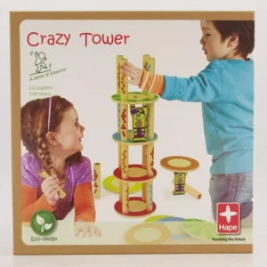 Hape Bamboo Eco Design
  Crazy Tower wooden Balancing And Stacking game All Ages