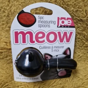 Joie Meow White Cat
  Measuring Spoons Nesting Stacking Kitty Kitten Novelty 5 pc