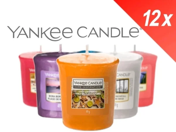 12 x Yankee candle home  inspiration votive Selection. Ideal Gift for Valentine, Easter, Birthday New Home, Christmas and Special Occasion
