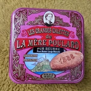 LA MERE POULARD – Pure  Butter Large Shortbread In Tin 472.5g. Gift Idea