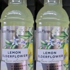 Jordan’s Skinny Syrup Lemon Elderflower Flavour – Sugar Free 750ml Bottles | Zero Calorie Cocktail & Drink Mixer Pack of 2