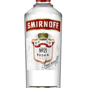 SMIRNOFF No21 VODKA 1 L 37.5% TRIPLE DISTILLED 10X FILTERED SPIRITS PMP BOTTLE