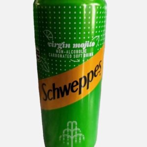 Schweppes Virgin Mojito Non-Alcoholic Drink – Bold Mint & Zesty Lime – Sparkling Soft Drink – Premium 12 x 330ml Cans – Alcohol-Free Mixer or Standalone Refreshment – Serve Ice-Cold